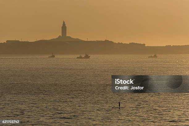 Hercules Tower Stock Photo - Download Image Now - A Coruna, Activity, Aquatic Sport