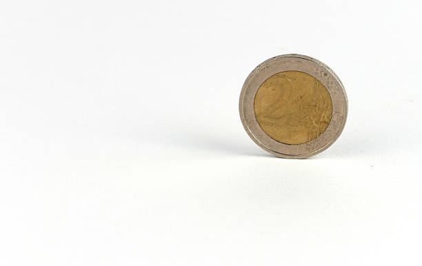 istock Euro coin isolated on white background 621709224