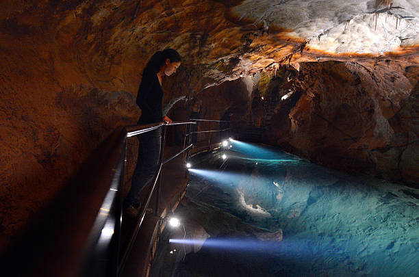 istock Underground water pool in Jenolan Caves Blue Mountains, Australia 621710740