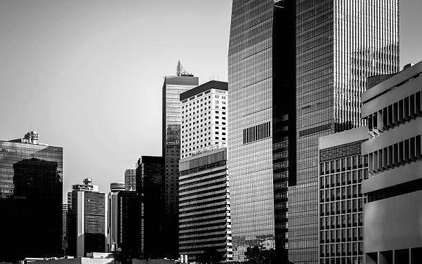 istock windows of business building with B&W color 621714572