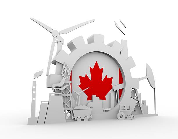 istock Energy and Power icons set with Canada flag 621714916