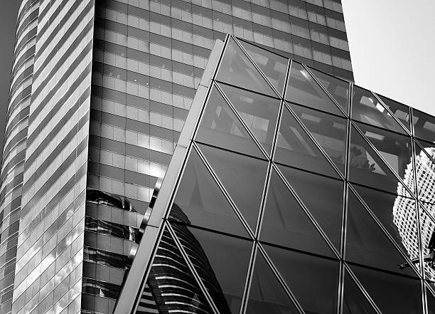 istock windows of business building with B&W color 621715014