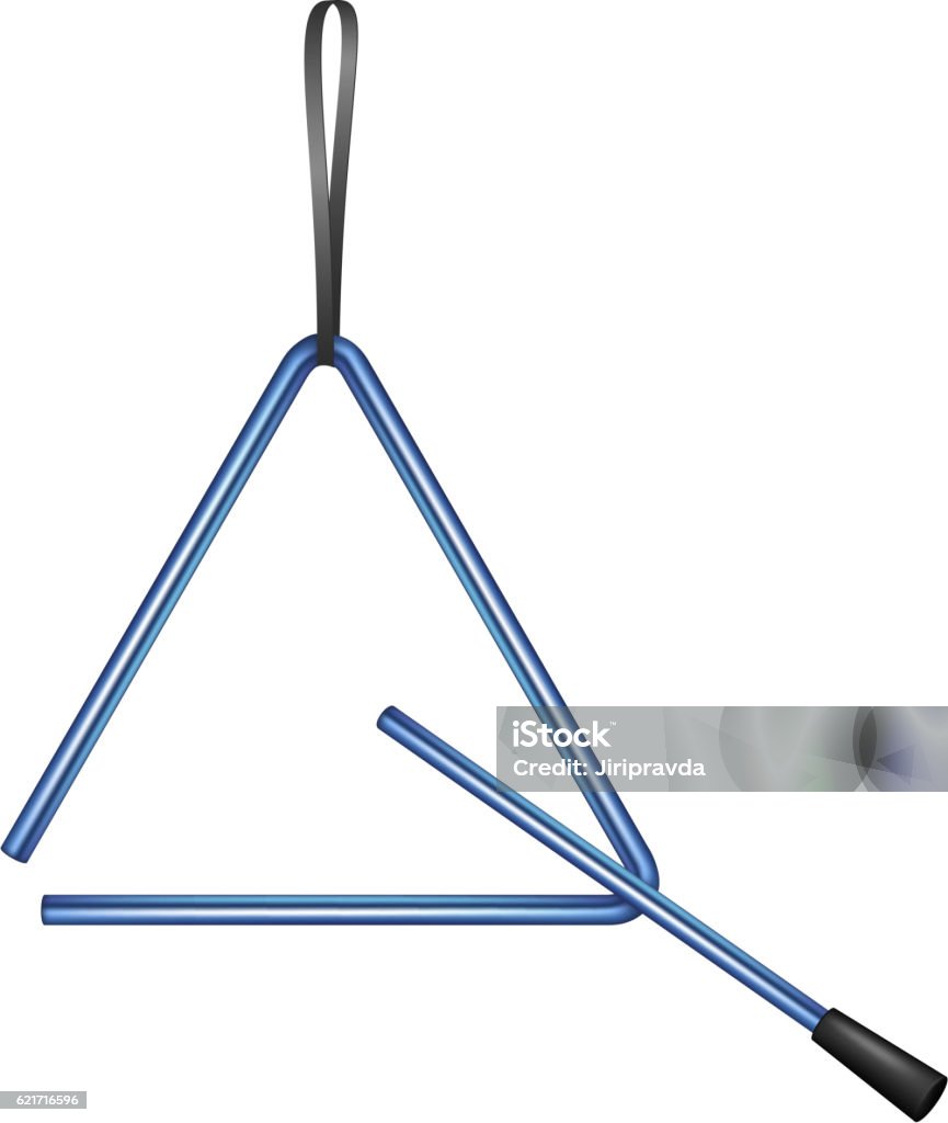Triangle in blue design - Royalty-free Muziekinstrument vectorkunst