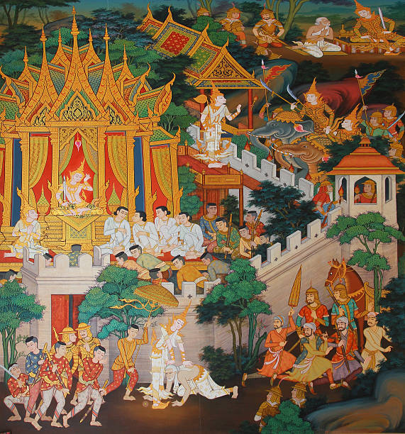 istock masterpiece of traditional Thai style painting 621718704