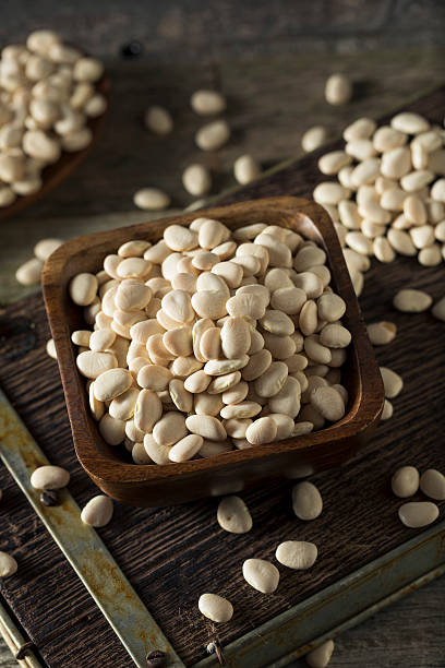 istock Dried White Organic Baby Lime Beans 621719172