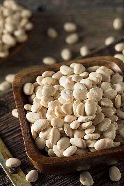 istock Dried White Organic Baby Lime Beans 621719346