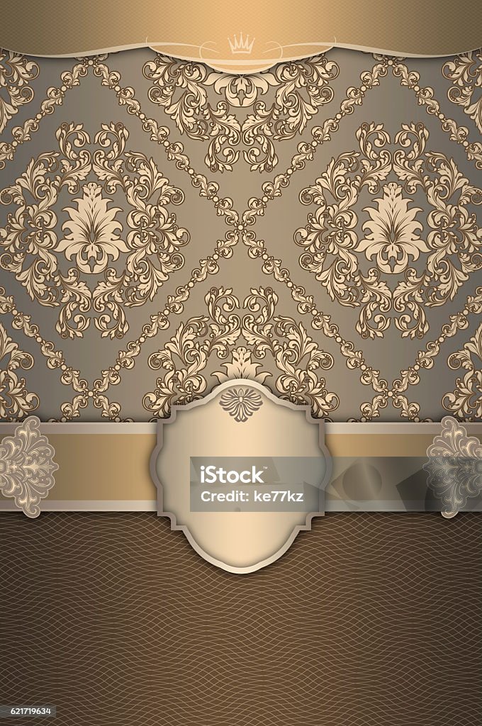 Backgroundwith Frame Vintage Background With Frame And Decorative Patterns Stock Photo ...