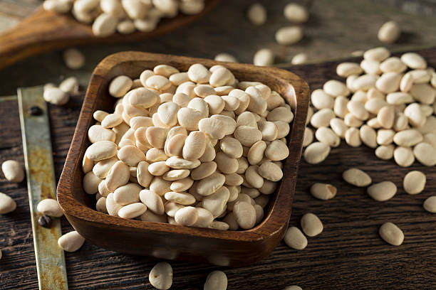 istock Dried White Organic Baby Lime Beans 621719826