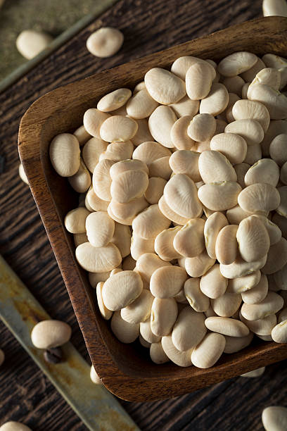 istock Dried White Organic Baby Lime Beans 621720142