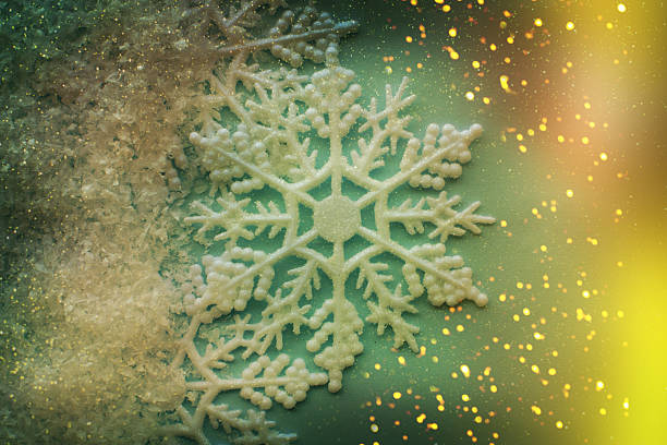 istock Winter background. Snowflakes on snow 621722564
