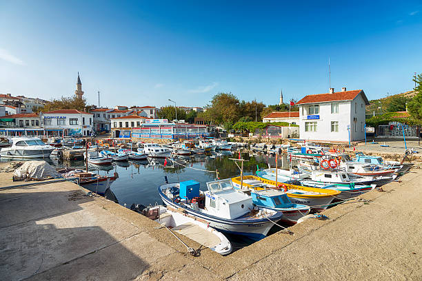 bozcaada - turkish culture turkey fishing boat fishing foto e immagini stock