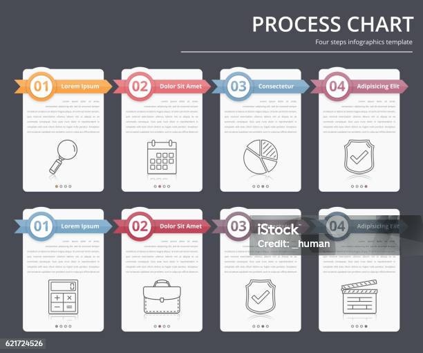 Process Chart Box Process Chart Stock Illustration - Download Image Now - Box - Container ...