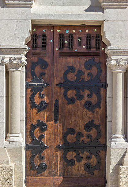 istock Old vintage wooden door 621732518