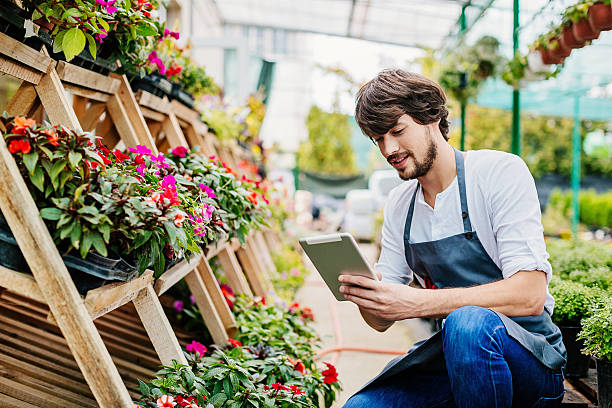 istock Technology in the garden center 621816736