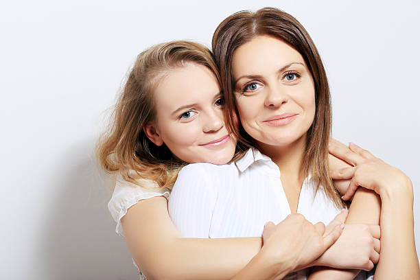 Mother and daughter stock photo