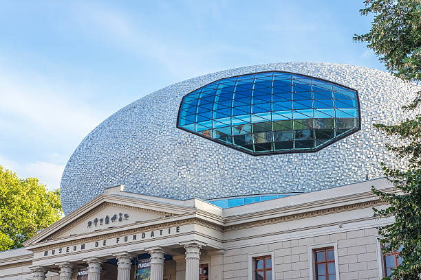 Zwolle, The Netherlands - September 1, 2016: Design feature on top of the Fundatie museum in the city of Zwolle, The Netherlands. Museum de Fundatie possesses a collection of visual arts, with works ranging from the end of the Middle Ages until the present day.