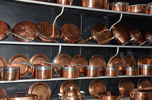 istock Large collection of Antique cooking pots 621824594