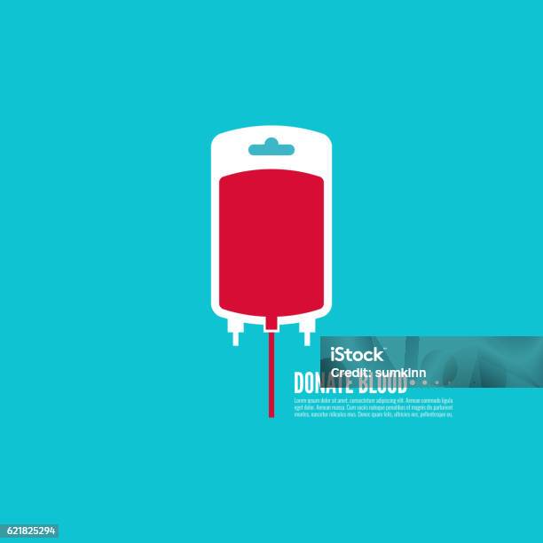 Abstract Background With Blood Bag Stock Illustration - Download Image Now - Blood Donation, Bag, Blood