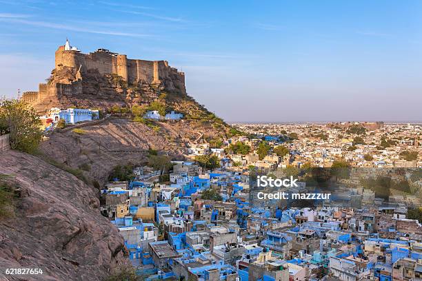 Mehrangarh Fort On The Hill In Jodhpur Rajasthan India Stock Photo - Download Image Now