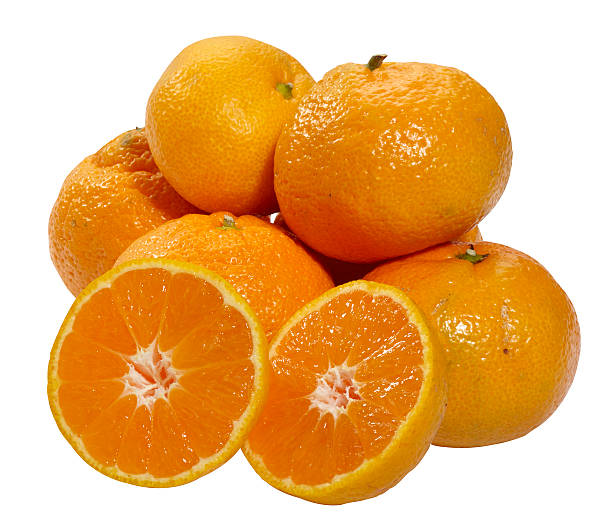 istock Mandarin, tangerine citrus fruit isolated on white background. 621829424