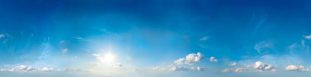 seamless sky panorama. 360 degrees. - cloud sky cloudscape panoramic imagens e fotografias de stock