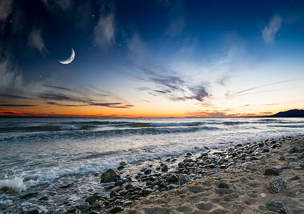 istock Sunset  over the beach, Marbella, Spain 621835968