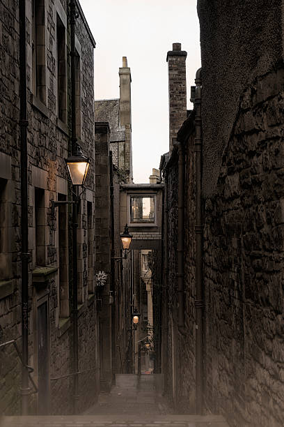Alleyway in Edinburgh Scotland , UK.