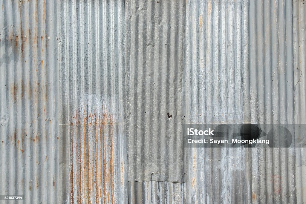 Old metal sheet roof texture. Old metal sheet roof texture. Pattern of old metal sheet. Metal sheet texture. Rusty metal sheet texture. Corrugated Stock Photo