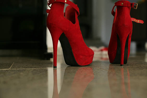 istock Red Sexy Heels Shoes 621837906