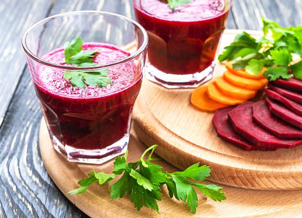 istock Healthy vegetable smoothie in a glass mug 621838322