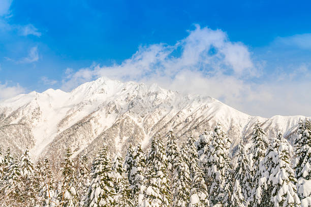 istock Japanese mountains in winter 621839994