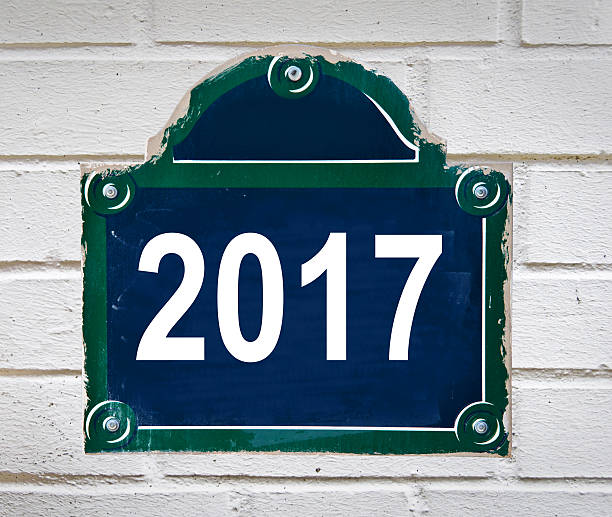 istock 2017 written on a Paris street plate 621841954