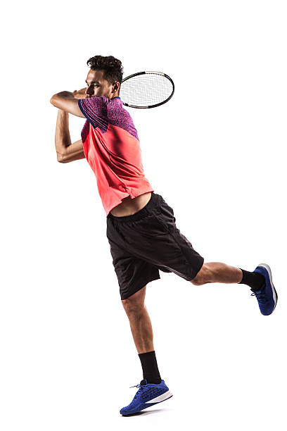 istock Young man  playing tennis 621842530