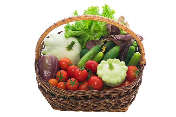 istock basket on a white background with fresh vegetables 621847304