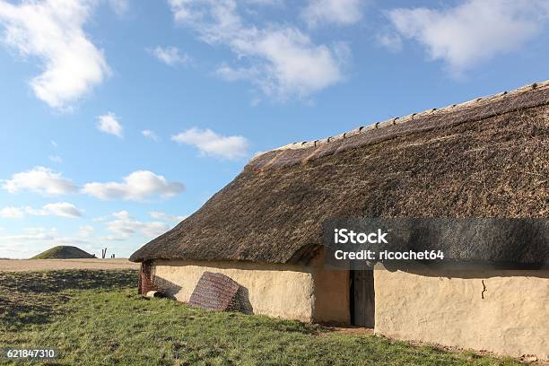 House And Tumulus From Bronze Age Period Borum Eshoj Denmark Stock Photo - Download Image Now