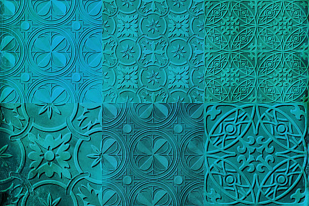 istock collage of paterns, turquioise 621850828