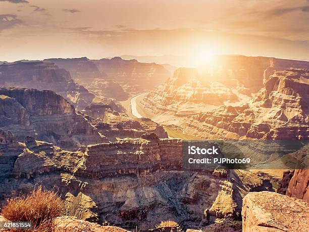 Sunset In Grand Canyon Stock Photo - Download Image Now - Colorado, Mountain, Arizona