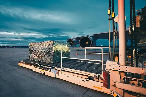 Photo of Cargo airplane at the dusk