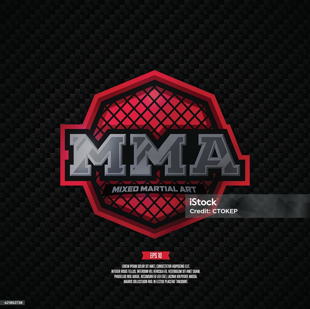 MMA logo. MMA. Modern professional mixed martial arts template logo design. Exhibition stock vector
