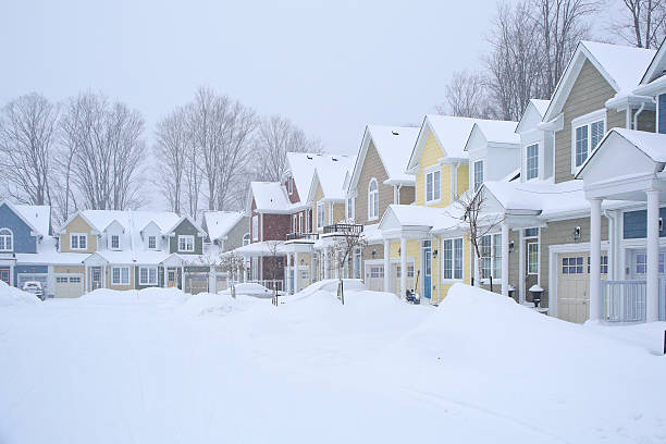 istock Row Houses on a Snowy Day 621856460