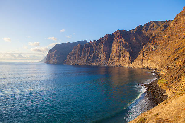 Playa de los Gigantes - Tenerife Island landmark stock photo