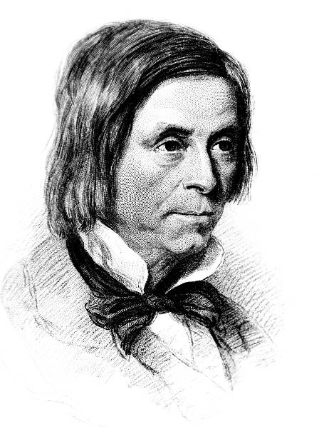 Hand drawn illustration of Leigh Hunt