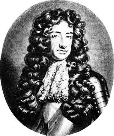 An image of King Charles II  from an 1893 antique book \