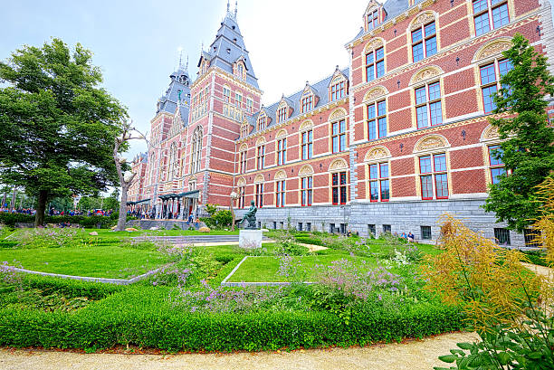 istock Central train station of Amsterdam (super-wide angle) 621859822