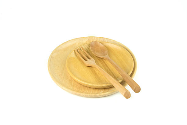 istock Wooden utensils on white background. 621861170