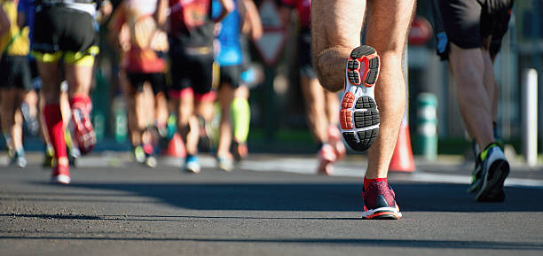гонки марафон бега - running marathon jogging triathlon стоковые фото и изображения