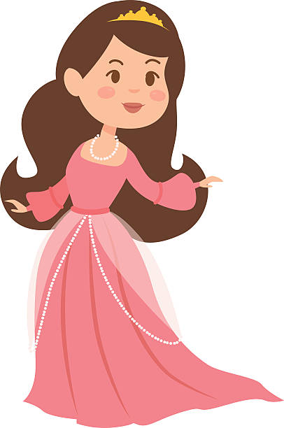 Beautiful princess vector character vector art illustration