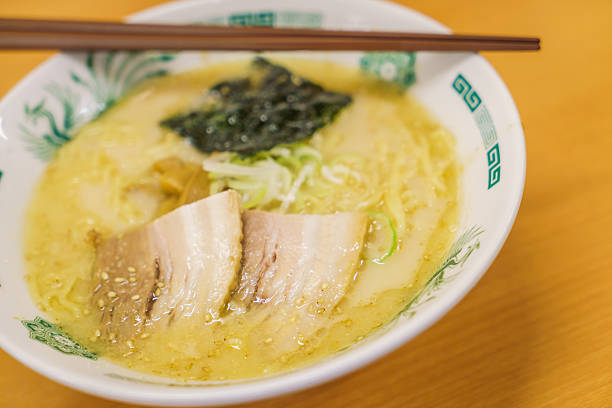 istock Japanese ramen noodle on table 621898476