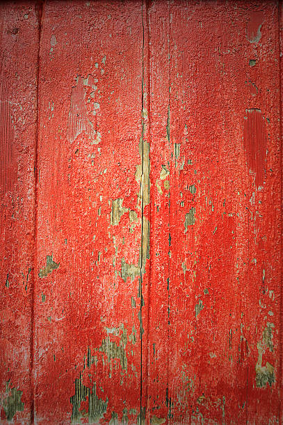 istock Red planks background wooden boards texture 621906738