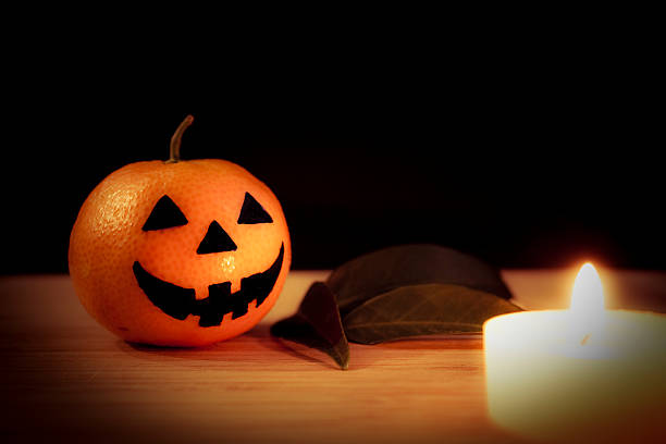 istock Tangerine - Halloween pumpkin 621906958